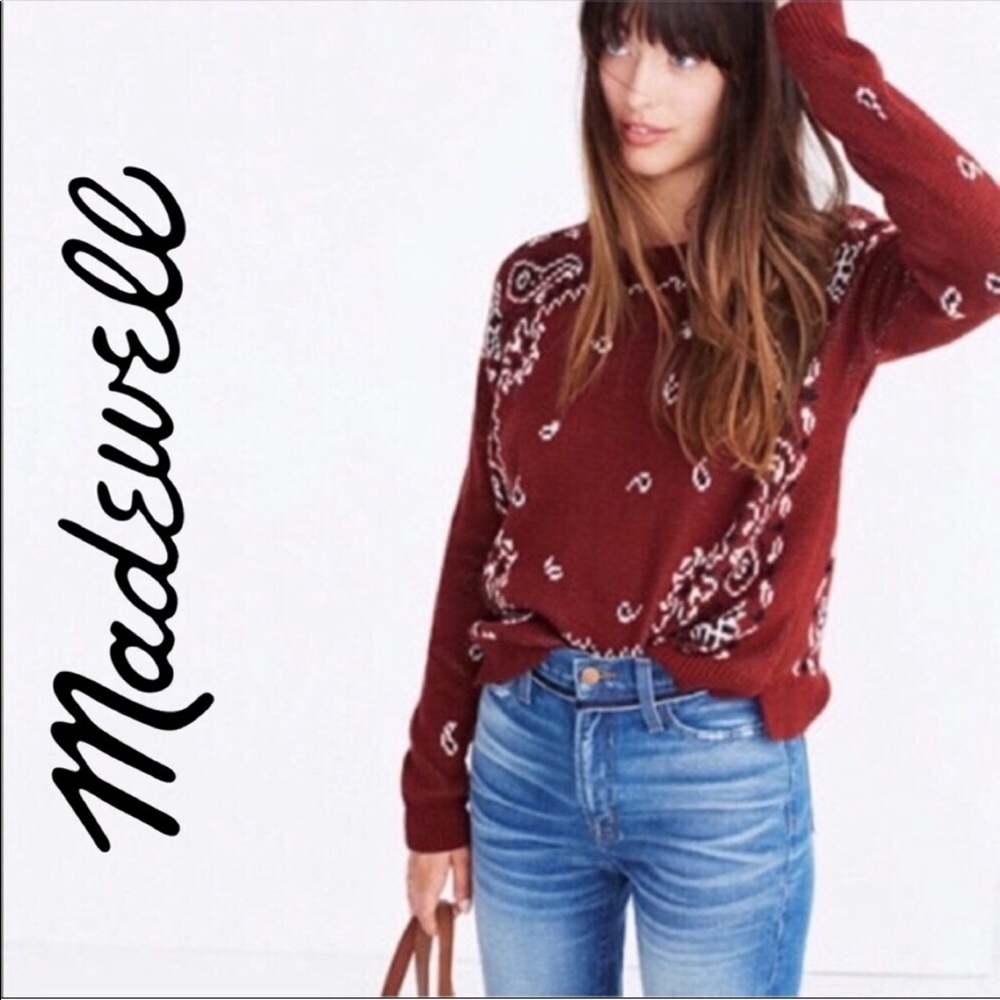 MADWELL l Bandana Pullover Sweater